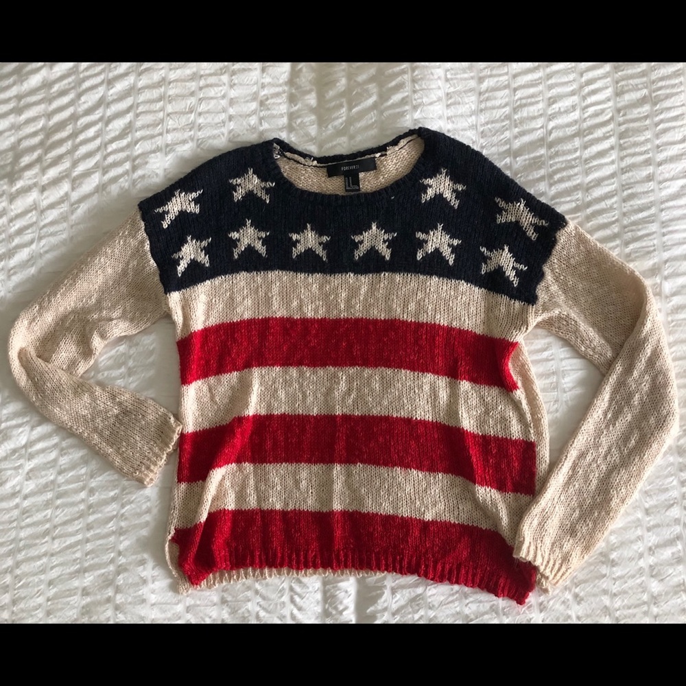 American Flag Sweater